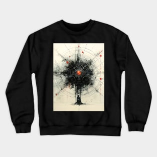 Japanese Geometry: Maui on Fire on a Dark Background Crewneck Sweatshirt